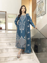 Dilkash By Humdum Embroidered Lawn 3 Piece Unstitched Suit HD25DEL D-06